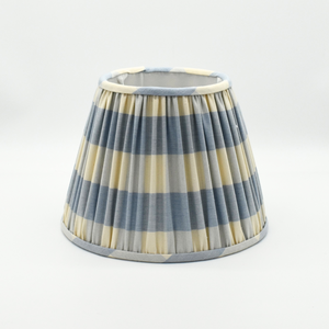 Blue & Cream Check Lampshade