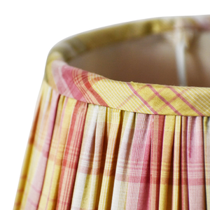 Pink & Yellow Gathered Shade With Ruffle