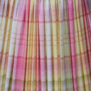 Pink & Yellow Gathered Shade With Ruffle