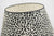 Round black flock ocelot print lamp shade