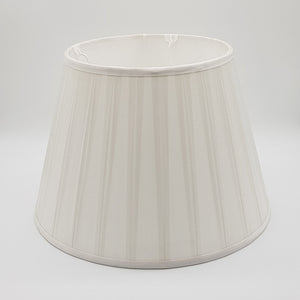 Round ivory silk box pleated lamp shade