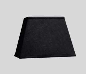 Rectangular straight sided bonded linen lamp shade