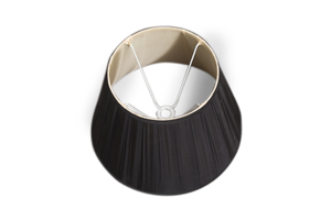 Round black box pleated lamp shade