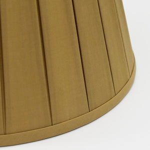 Round Old Gold Box Pleated Shade
