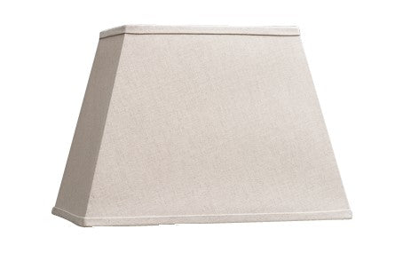 Rectangular straight sided bonded linen lamp shade