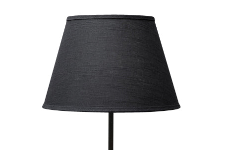Round bonded black linen lamp shade