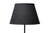 Round bonded black linen lamp shade