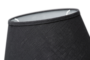 Round bonded black linen lamp shade