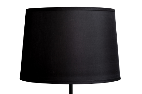 Round bonded black silk lamp shade