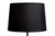 Round bonded black silk lamp shade