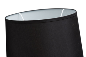 Round bonded black silk lamp shade