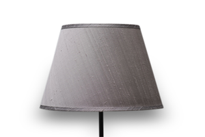 Round bonded charcoal silk lamp shade
