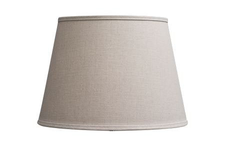 Round bonded natural linen shade