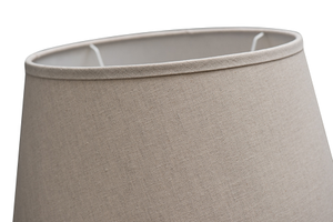 Round bonded natural linen shade