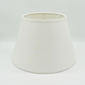 Round Bonded Ivory Linen Lamp Shade - European E27 Fitting