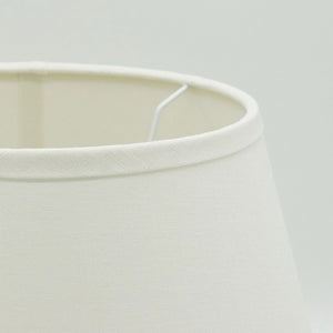 Round Bonded Ivory Linen Lamp Shade - European E27 Fitting