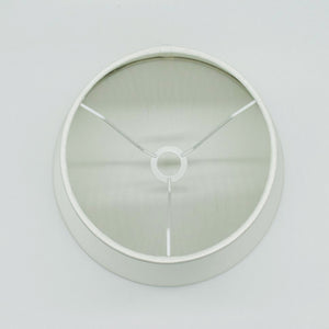 Round Bonded Ivory Linen Lamp Shade - European E27 Fitting