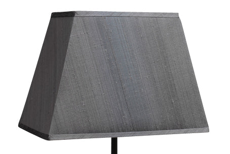 Rectangular straight sided bonded silk lamp shade