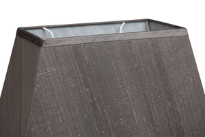 Rectangular straight sided bonded silk lamp shade