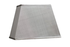 Rectangular straight sided bonded silk lamp shade