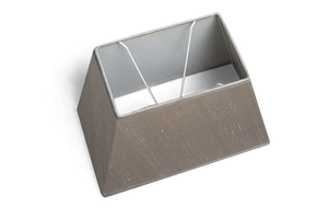 Rectangular straight sided bonded silk lamp shade