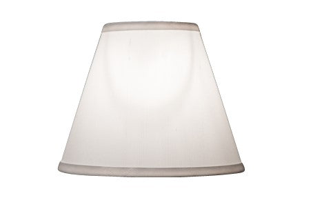 Round ivory silk bonded candle shade