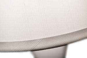 Round ivory silk bonded candle shade