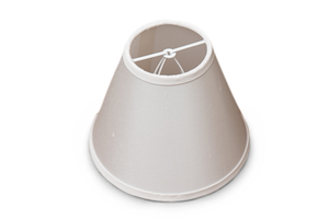 Round ivory silk bonded candle shade