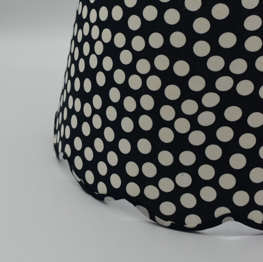 Black and white polka shop dot lamp shade
