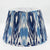 Blue Ikat Gathered Shade