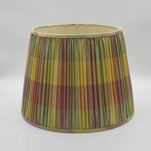 Multi Plaid Silk Gathered Shade