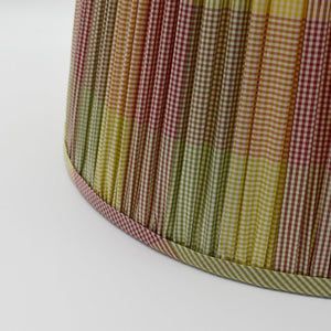 Multi Plaid Silk Gathered Shade