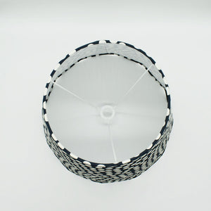 Scallop Lamp Shade - Navy Polka Dot